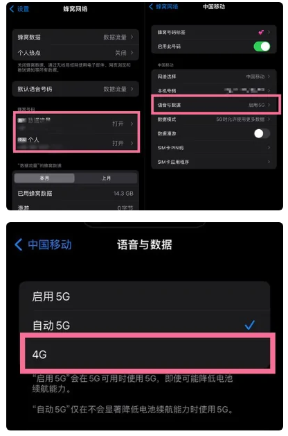 安丘苹果手机维修分享iPhone14如何切换4G/5G? iPhone14 5G网络切换方法 